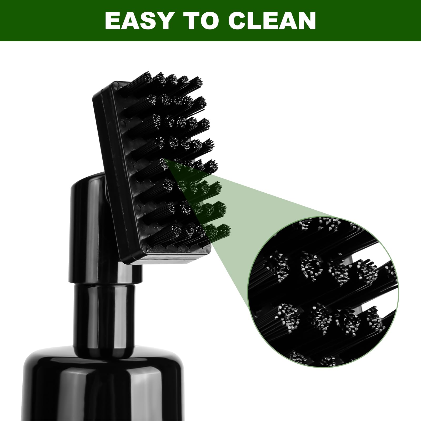 Golf Club Brush Cleaner with Retainer Clip and Squeeze Water Bottle,Suitable for U & V-Grooves 8 Inches Golf Water Brush with Retractable Clip Hold 5.5oz of Water (Black)