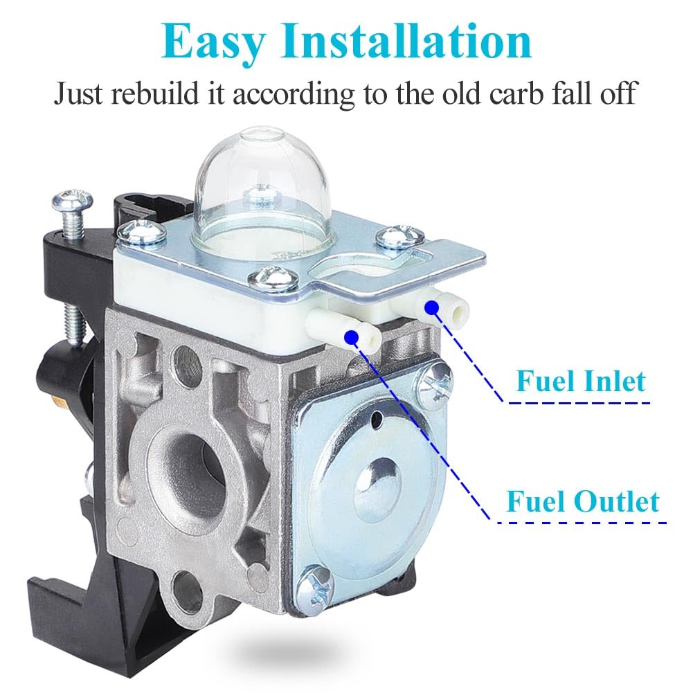 HOODELL Adjustable SRM225 Carburetor for Echo GT225 PE225 PAS-225 SHC-225 RB-K93 SRM-225 Weed Eater Parts Rebuild, Easy-Start Trimmer Edger Carb with Tune Up Kit Primer Bulb