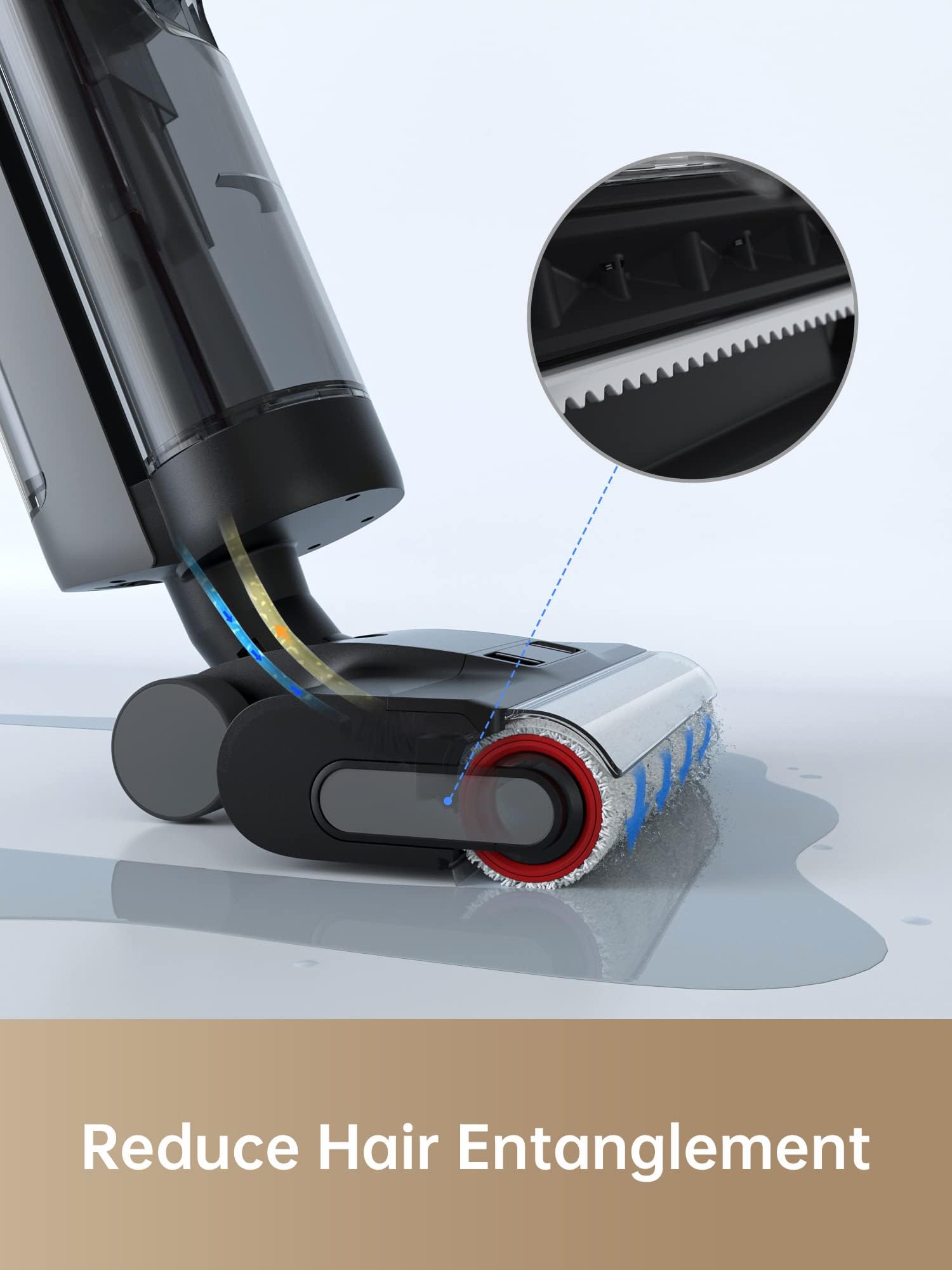 dreame H12 PRO Wet Dry Vacuum Cleaner, Cordless Vacuum Mop Smart Floor Cleaner for Hard Floors, One-Step Edge to Edge Cleaning with Hot Air Drying