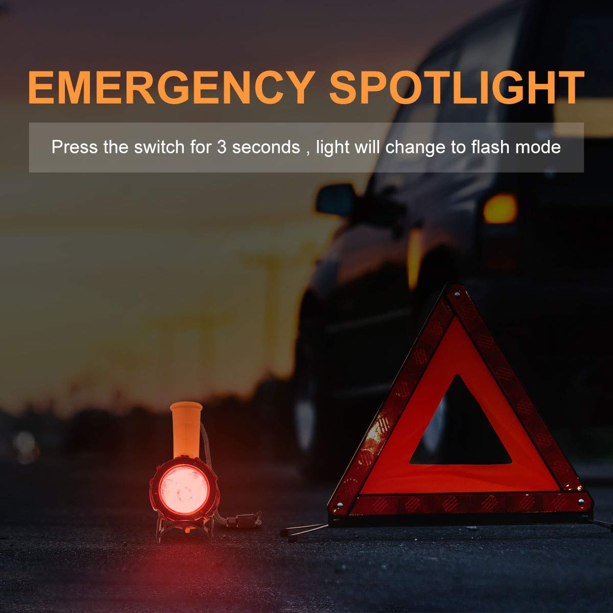 YIERBLUE Rechargeable Spotlight,Handheld Rechargeable Spotlight 18W Waterproof Flashlight, Super Bright 200000 Lumens LED,10000mAh 20h Ultra-Long Standby,Ideal Spotlight for Boating, Camping…