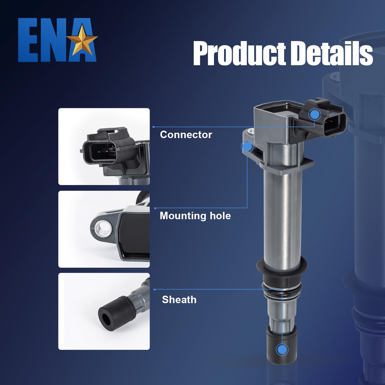 ENA Set of 8 Ignition Coil Packs for UF270 Compatible with Dodge Ram 1500 4.7 Jeep Mitsubishi Dakota Durango Commander Grand Cherokee Raider 4.7L V8