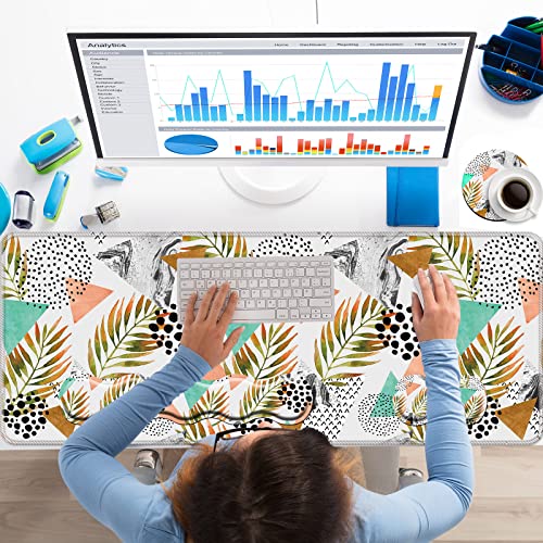 DSRGRGFDJ Keyboard Wrist Rest+Mouse Wrist Pad+Desk Pad Set,Memory Foam Ergonomic Easy Typing Pain Relief for Computer Laptop Office Home - Flowers and Butterflies