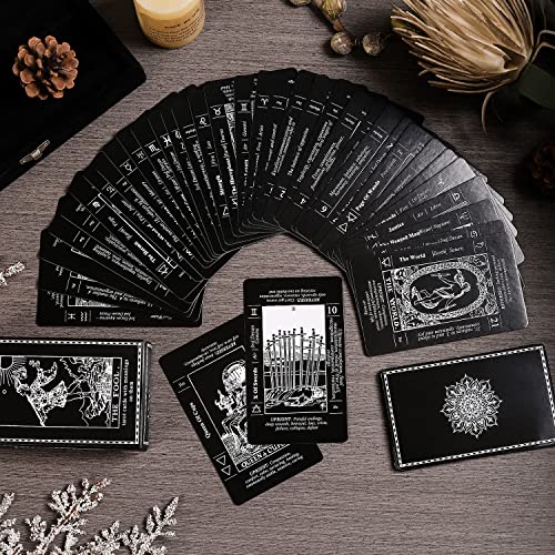 Sincerez Tarot Cards Deck for Beginners with Meanings On Them,Tarot Card with Guidebook (pink)