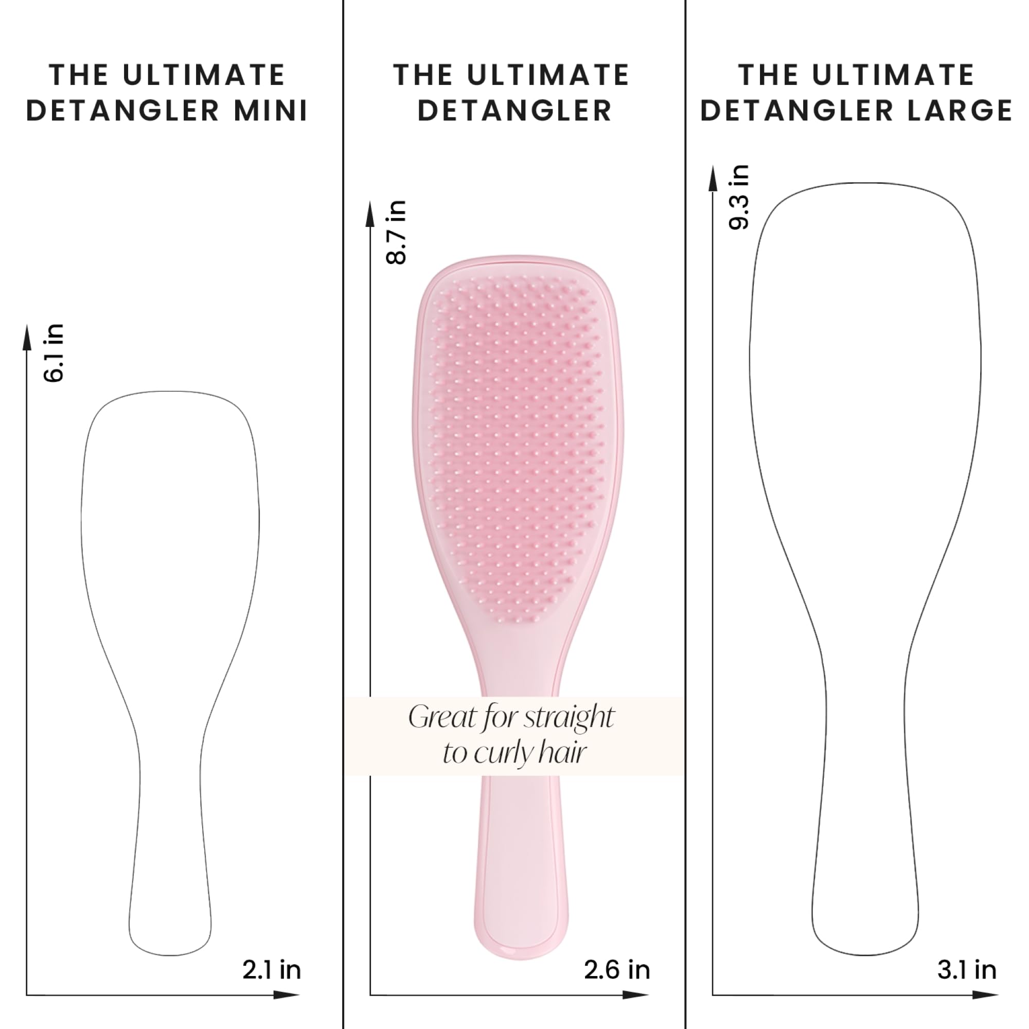 Tangle Teezer Ultimate Detangler Hairbrush for Wet & Dry Hair, Eliminates Knots & Reduces Breakage for All Hair Types, Denim Blues