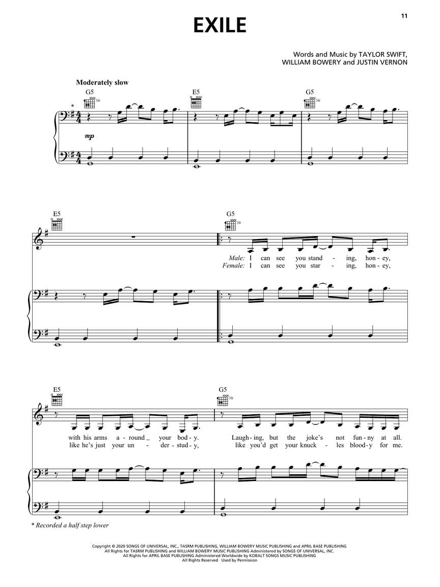 Taylor Swift - Folklore: Piano/Vocal/Guitar Songbook