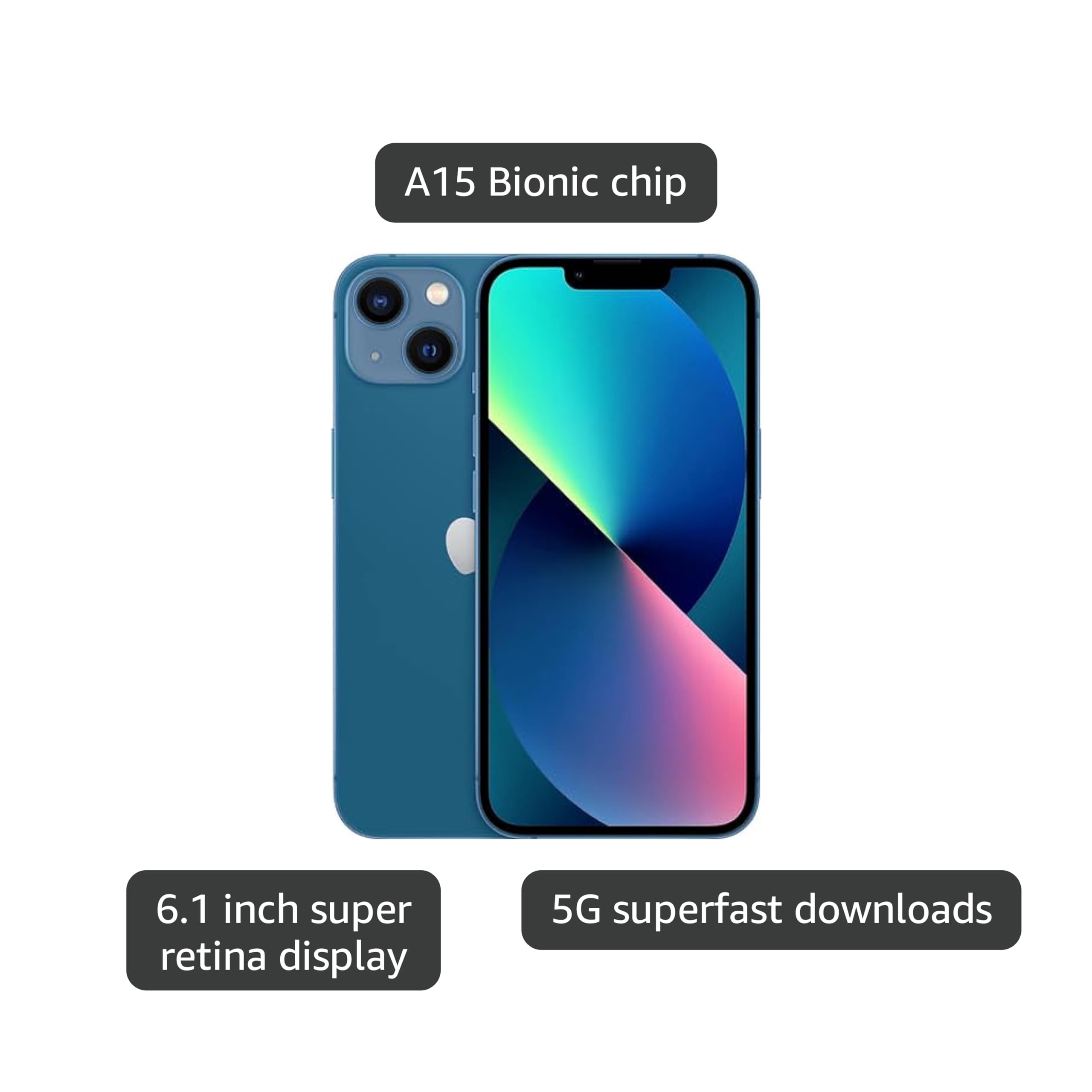 Apple iPhone 13, 128GB, Blue - T-Mobile (Renewed)