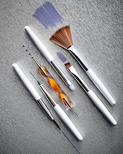 Sally Hansen Nail Salon Pro Tool Kit, 0.32 Oz, Nail Art Tools, Nail Dotting Tool, Easy to Use, Detailer Brush, Stripping Brush, Marbling and Dotting Tool