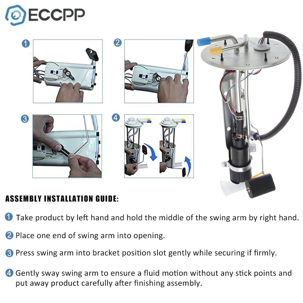 ECCPP Fuel Pump Replacement E2237S Compatible with Ford Vehicles - 4.2L 4.6L 5.4L, F-150 F150 1999-2003, F-250 F250 1999, F-150 Heritage 2004, Naturally Aspirated