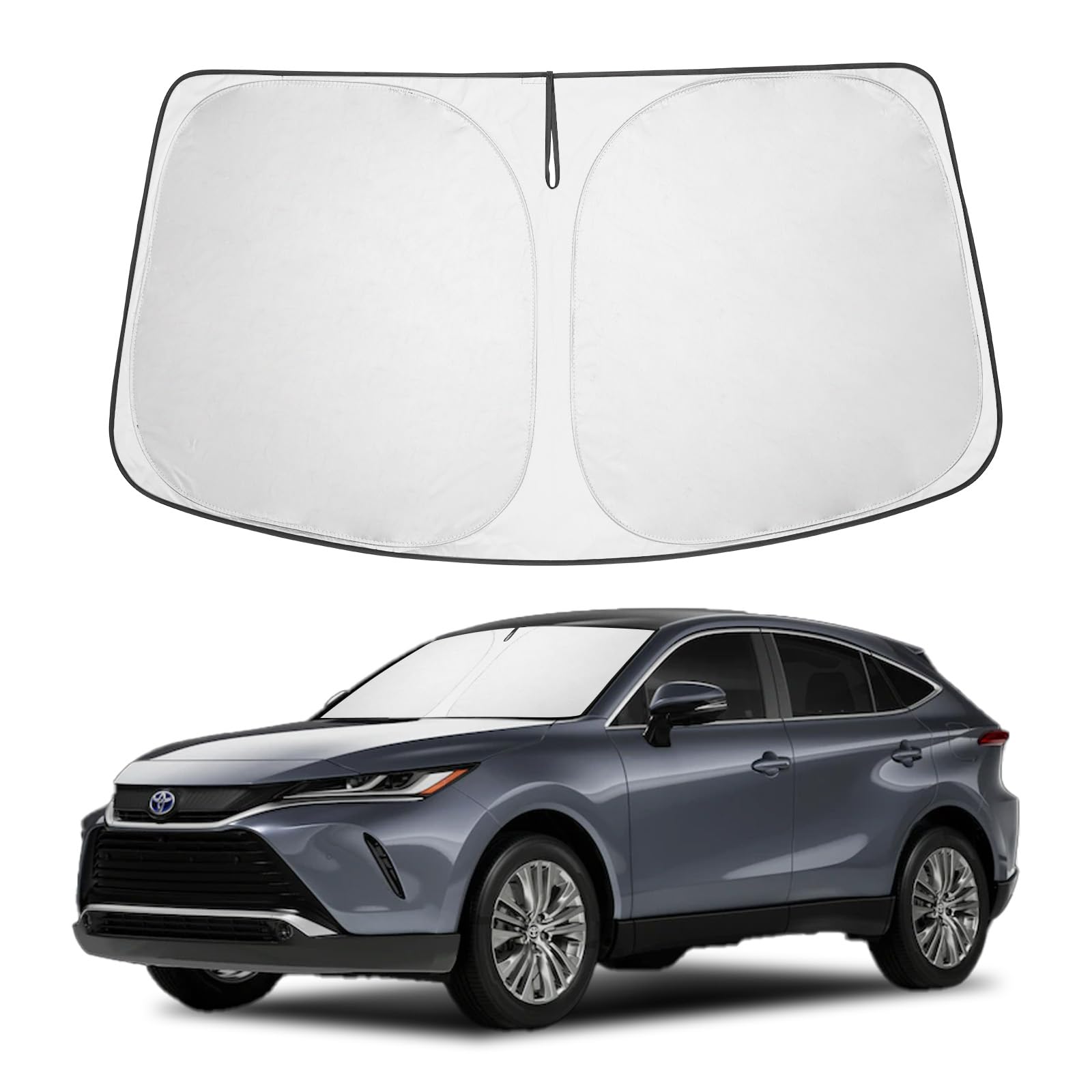 Proadsy 2024 Upgrade Front Windshield Sun Shade Foldable Sunshade Protector Custom Fit 2021 2022 2023 2024 Toyota Venza, LE, XLE, Limited, SUV Accessories