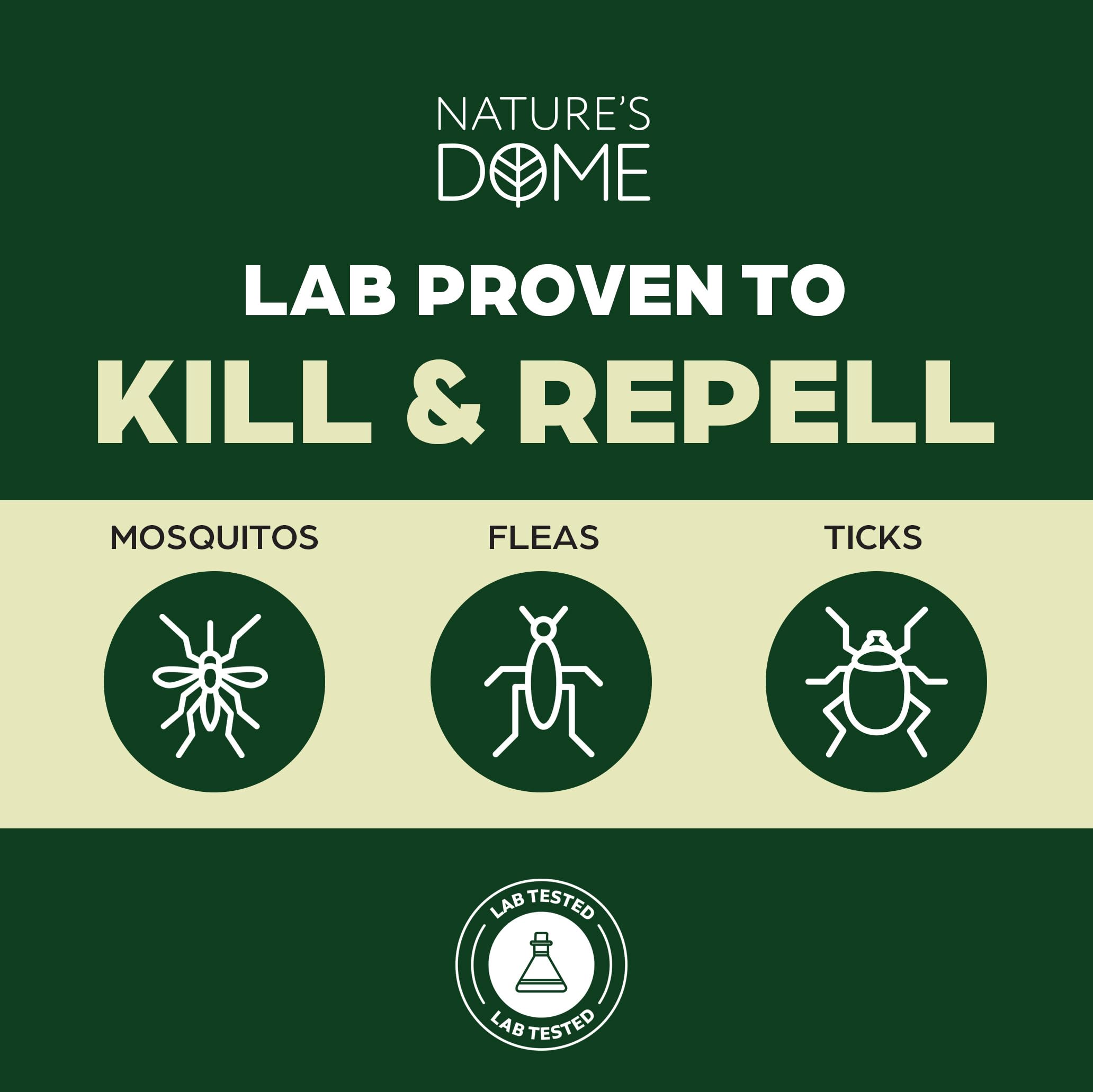 Nature’s Dome Peppermint Flea & Tick Spray – 16 oz – Kills & Repels Fleas, Ticks, Larvae & Eggs – Plant-Based Pest Control – Safe for Pets, Kids & Plants – Ready-to-Use