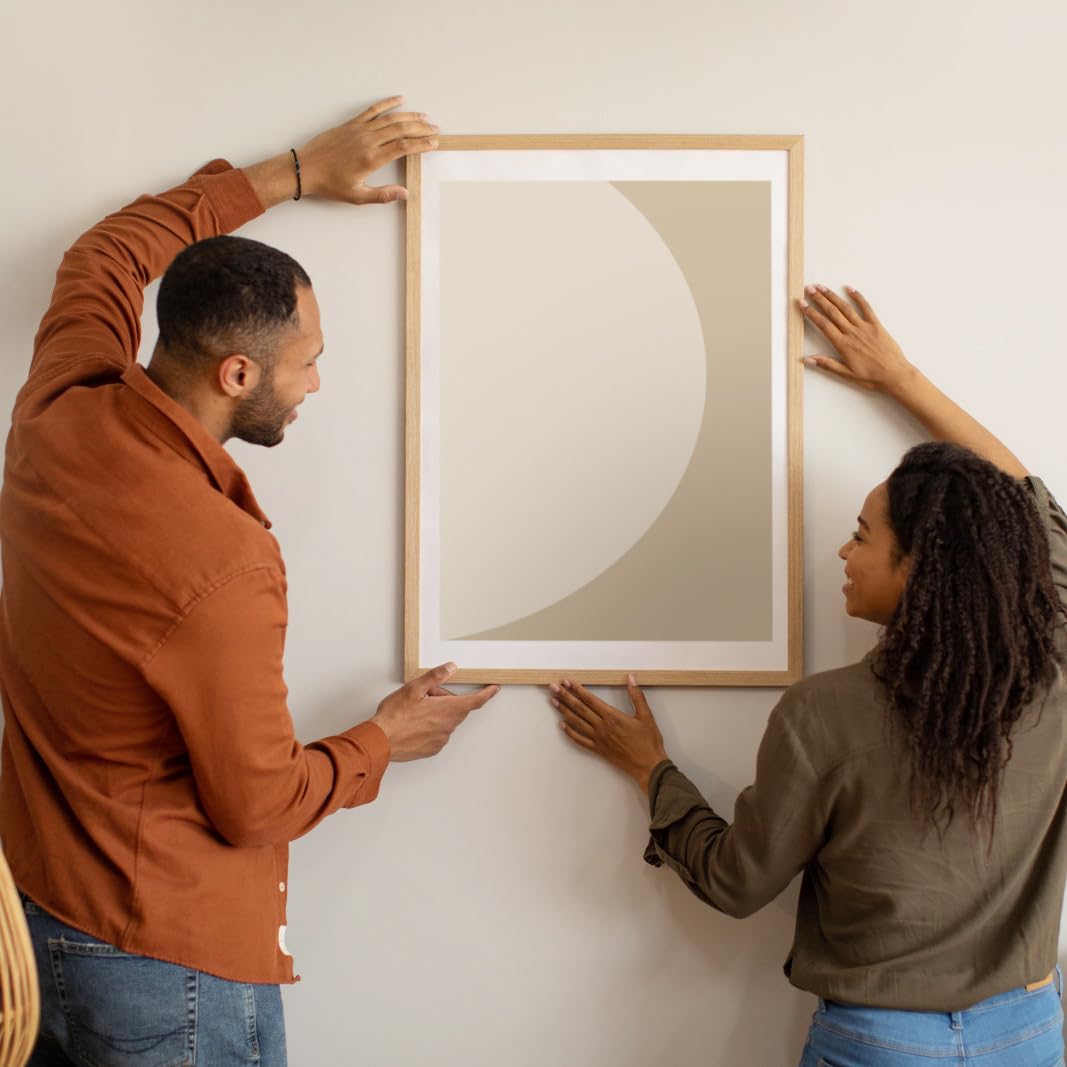 TKYGU11x14 Picture Frame mat to 8x10 set of 2Natural, Minimalist 11x14 Poster Frame, HD tempered glass 11"x14"Wood Frame, MDF Wood Picture Frames for Wall Art Photo and Prints for Home Decor