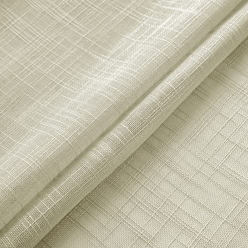 54 inch Length Curtains Semi Sheer 2 Panel Set Rod Pocket Short Curtains for Living Room Bedroom Bathroom Window,36 in Wide,White