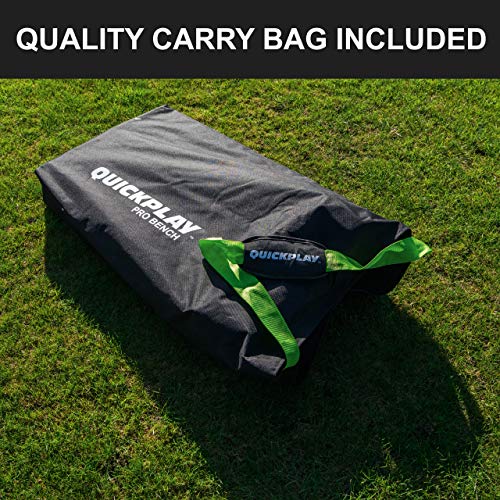 QUICKPLAY PRO Portable Folding Bench Range 4, 6, 9 Seats & 6 Seat Shelter | Fast Set-Up Heavy Duty Bench