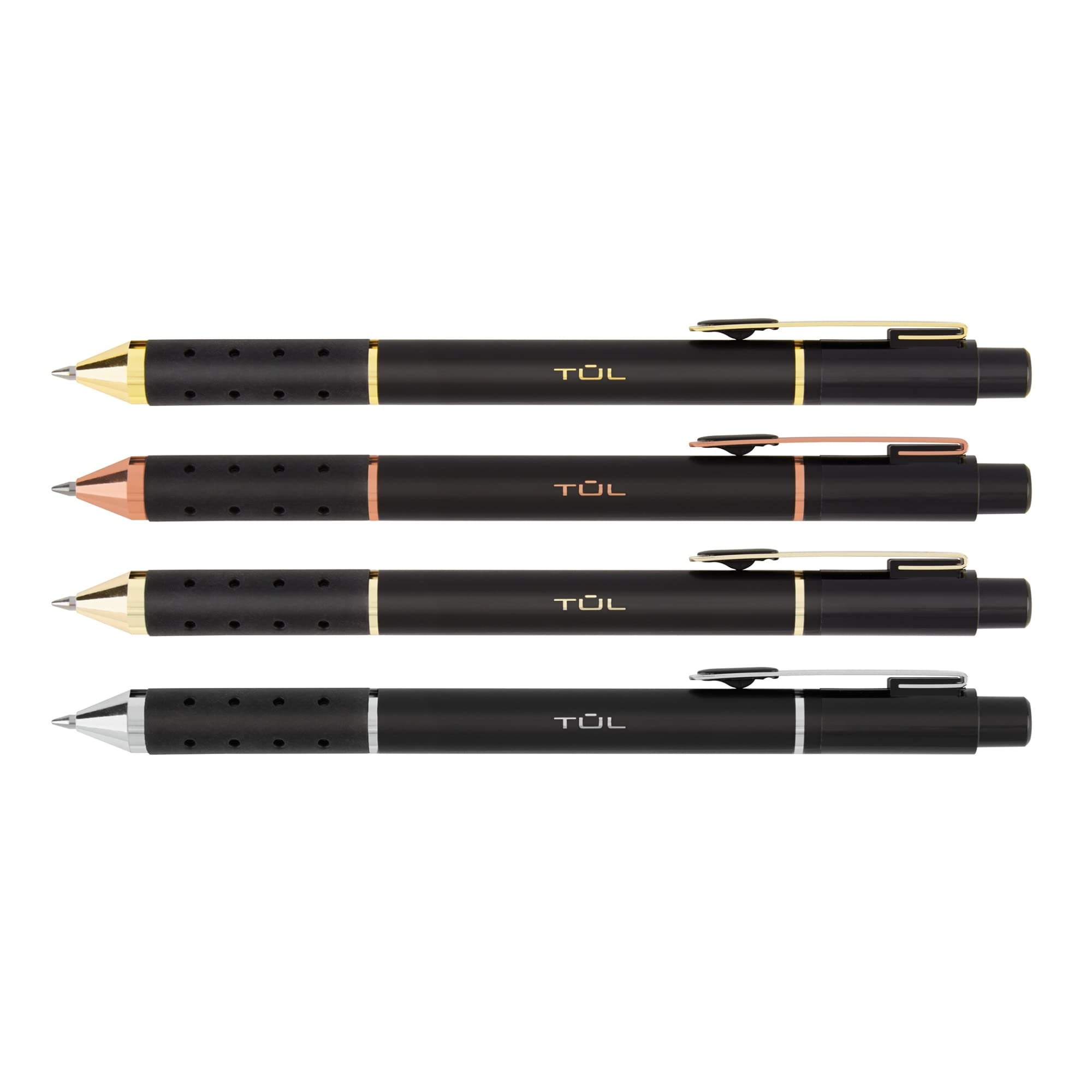TUL® GL Series Retractable Gel Pens, Medium Point, 0.7 mm, Black Barrel, Black Ink, Pack Of 12 Pens