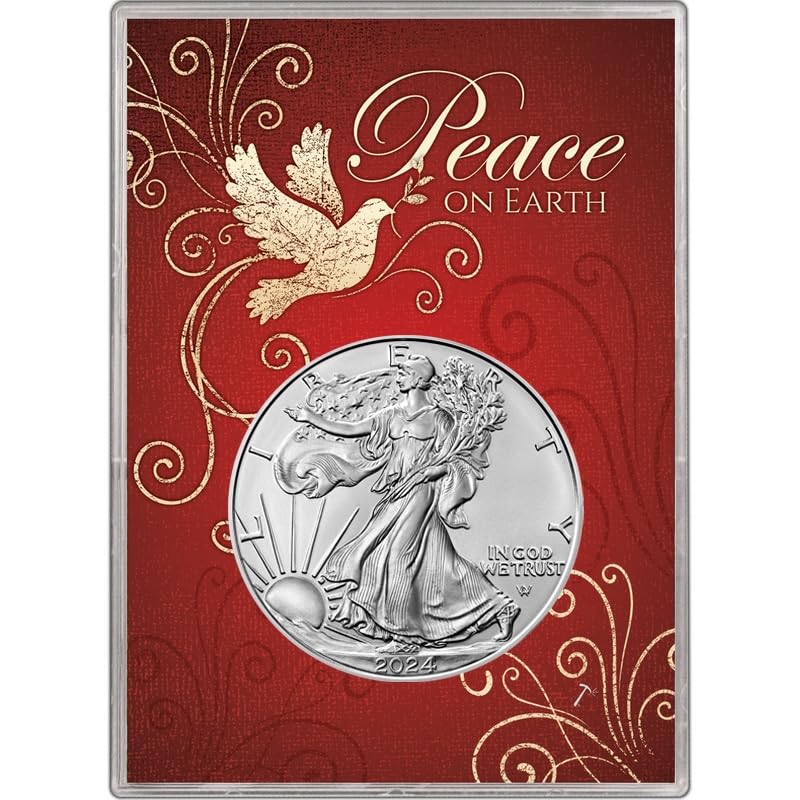 2024 U.S. Silver Eagle in Peace on Earth Gift Holder - Gem Brilliant Uncirculated Dollar Uncirculated US Mint