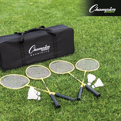 Champion Sports Backyard & Beach Volleyball: Outdoor Sports Equipment Portable Game Set with Ball and Net for Girls, Boys, Women, Men, Clubs & Schools