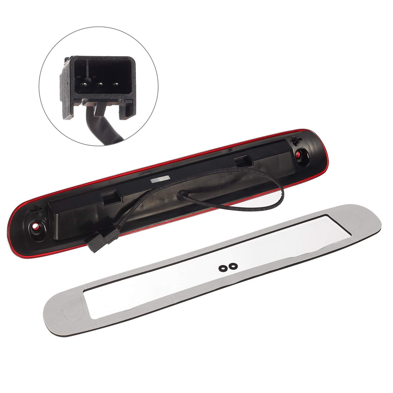 Partsam High Mount Stop Light Led Third 3rd Brake Light Replacement for Silverado and Sierra 1500 2500 HD 3500 HD 2007 to 2013 Rear Cab Roof Center Mount Stop Brake Tail Light Cargo Lamp (Red Lens)