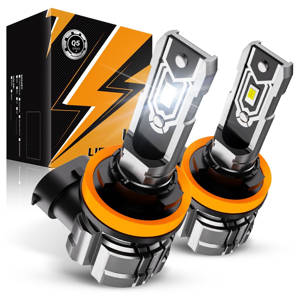 Auxbeam H11 H8 H9 Fog Lights, 10000LM 400% Brighter H8 H9 H11 Fog Light, White Strong Penetrating Light, Super Bright Plug and Play