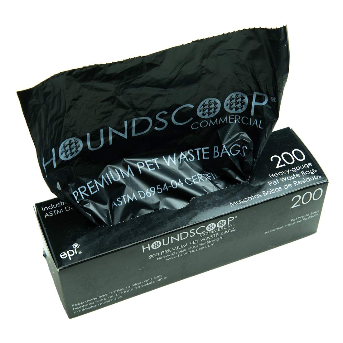 HOUNDSCOOP Case of 2000 Pet Waste Bags on Roll (10 Rolls of 200 bags per roll) Dog Waste Station Bags for HOA, Residential, commercial roll bag for Poop Station Dispensers