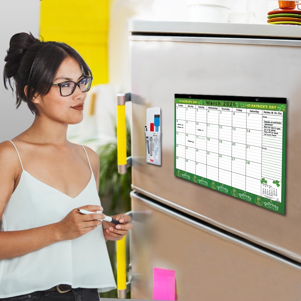 Magnetic Calendar 2025-2026 for Fridge, 17x12 Inches, Large, Schedule Planner Refrigerator, Monthly, July 2025- December 2026, 18 Months