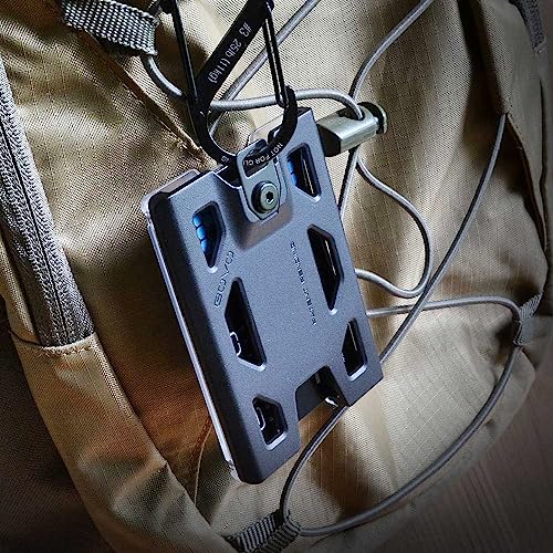 GOVO T4 Badge Holder No-Clip Version - Durable Polycarbonate ID Card Holder Holds 1 to 4 Cards (Black)