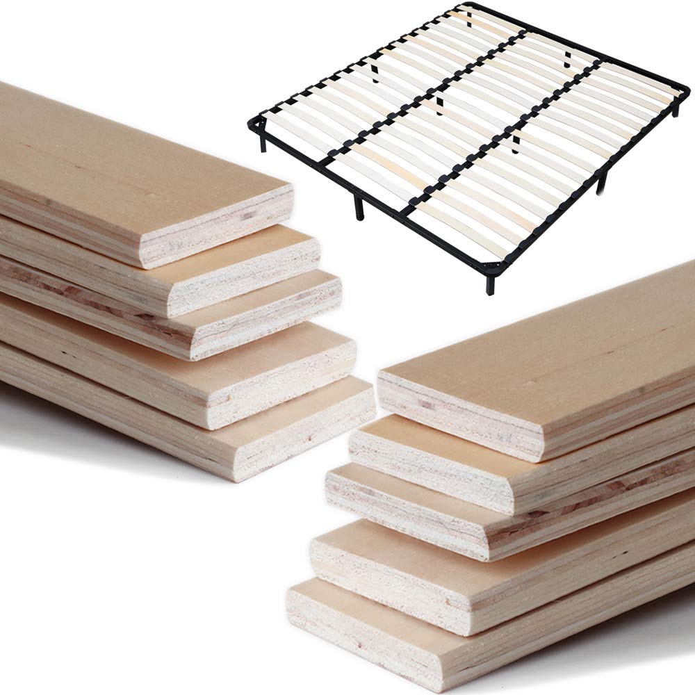 Replacement Support Plywood Slats for Soft Bed Frame Holders Kits Bundles Support for Soft Bed Size Arc-Shaped Slats (5 Slats Pack) (39" LX2.08 WX0.33 H)