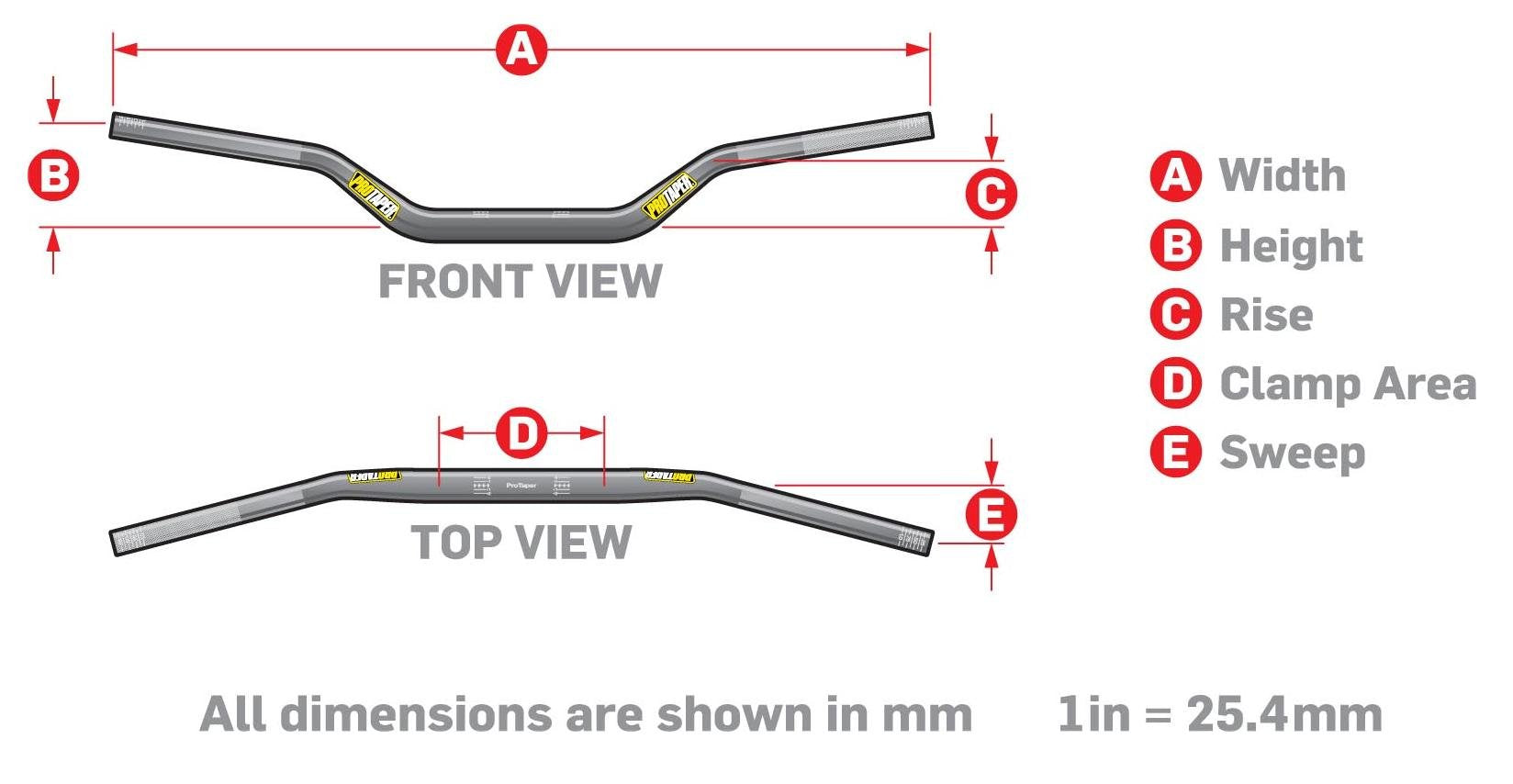 Pro Taper SE Series 7/8" Standard Handlebars - Honda Mini/Jet Black