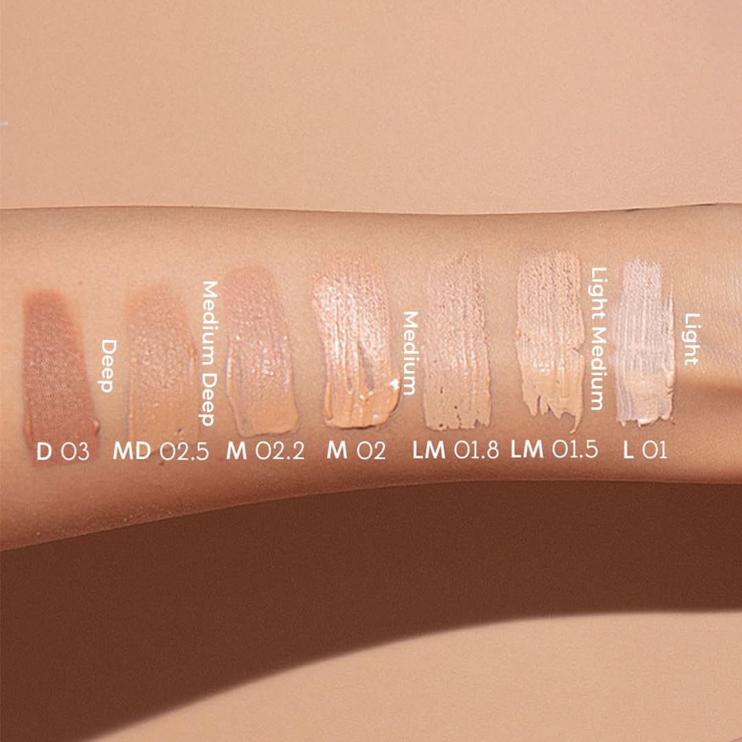 RUBY'S ORGANICS Liquid Foundation | Waterproof Full Coverage Long Lasting | Matte & Poreless, Full Coverage Blendable Normal to Oily Skin | Paraben and Synthetic Free| Shade LM 01.5, 30 ML