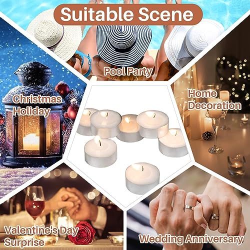 MAQIHAN Paraffin Tealight Candles Bulk 25PCS - Paraffin Tea Candles Tea Lights Candles Tea Tree Lights Mini Votive Paraffin Candles with Cotton Wick for Home,Pool,Shabbat,Wedding,Emergencies,Christmas