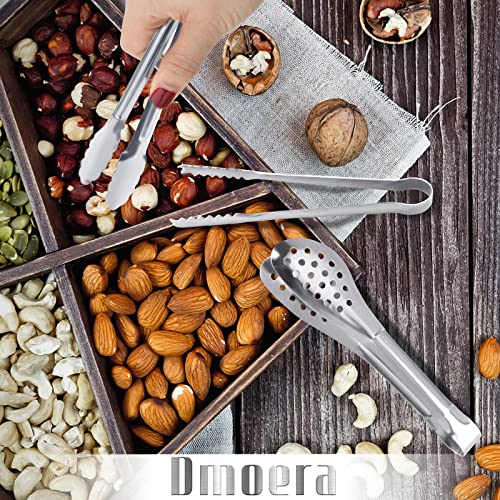 Serving Tongs,Buffet Tongs, Dmoera Stainless Steel Food Tong Serving Tong Small Serving Tongs Stainless Steel Mini Appetizer Tongs, Set of 12