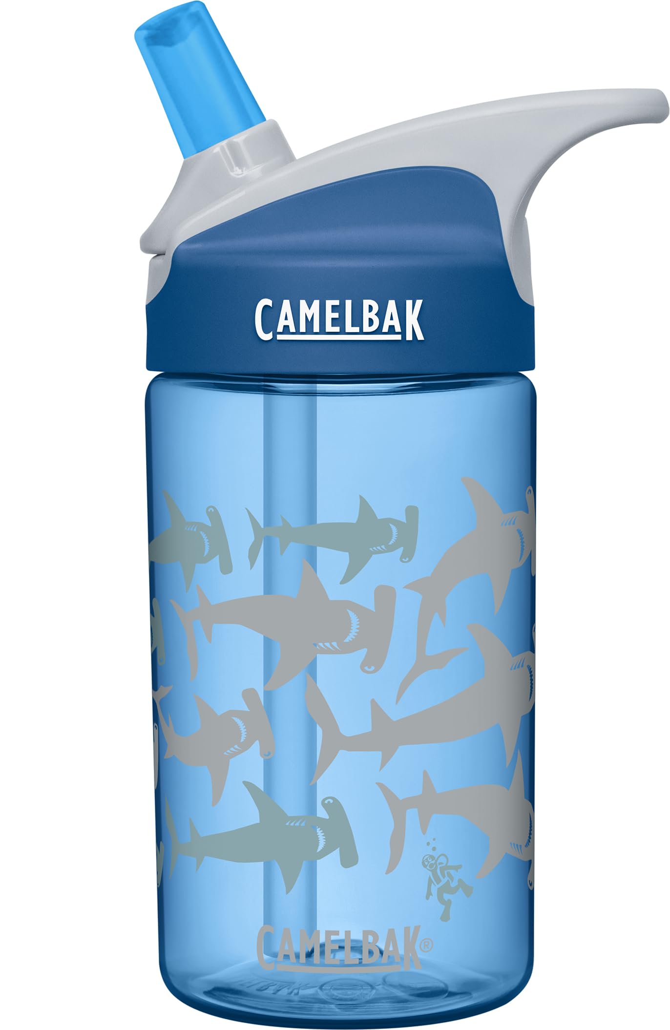 CamelBak Eddy Kids Big Bite Valve Straw Water Bottle Hammerheads, 12oz