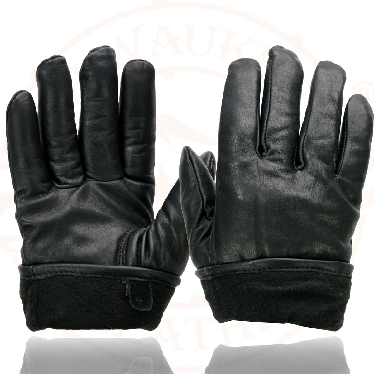 Milwaukee Leather SH734 Men's Black Thermal Lined Leather Motorcycle Hand Gloves W/Sinch Wrist Closure - Large