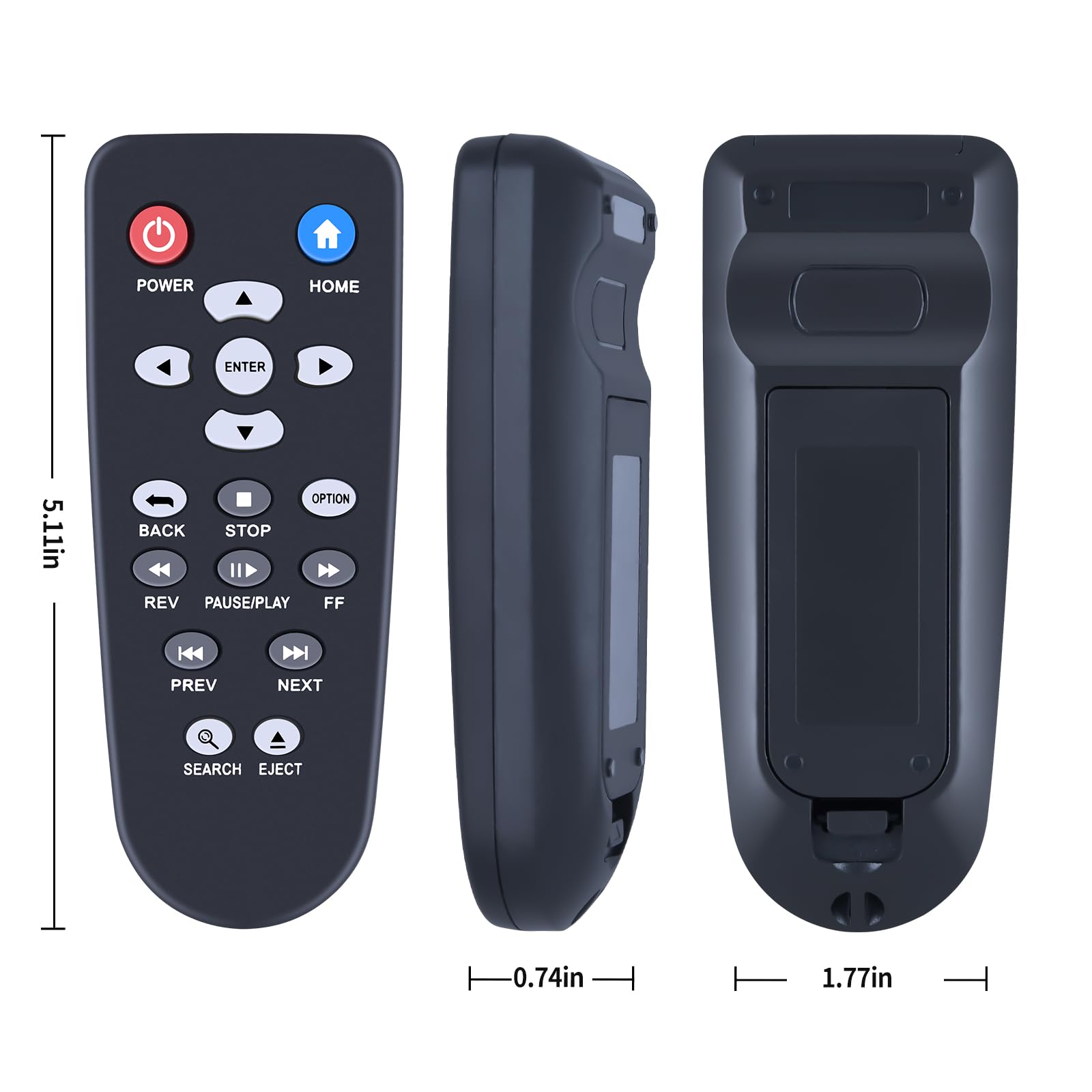 WD-RC Replacement Remote Control Compatible for WD Western Digital WD TV 1tb 2tb 3tb Live TV Plus Mini HD Hub Media Player