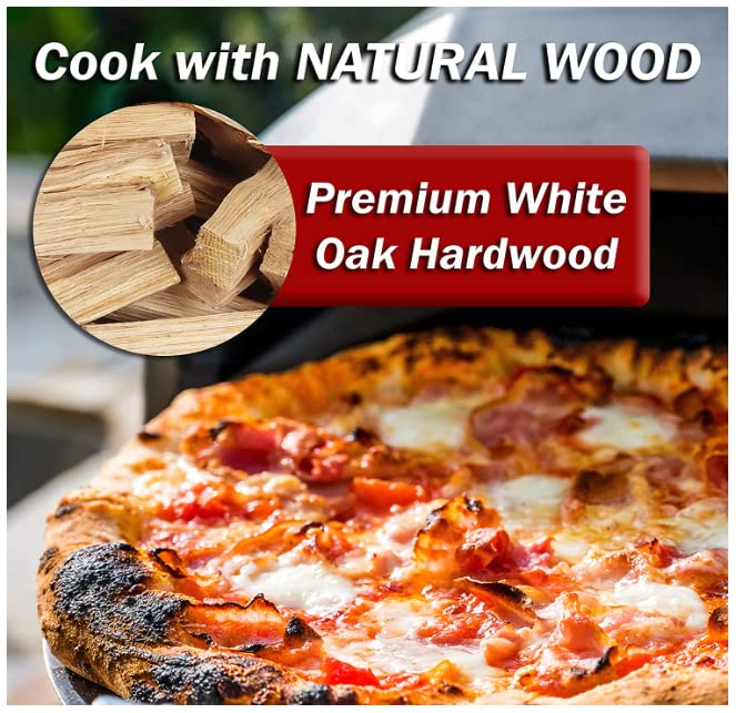 Carolina Cookwood Mini Pizza Oven Wood 6 Inch Firewood Pizza Logs Naturally Cured White Oak Hardwood for Portable Wood Pizza Ovens 750 Cubic Inches, Approximately 12lbs (Cherry)