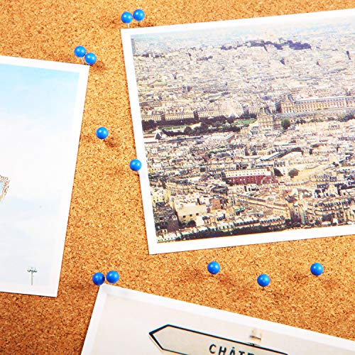 500 Pack Map Push Pins Map Tacks Small Size (Blue, 1/8 Inch)