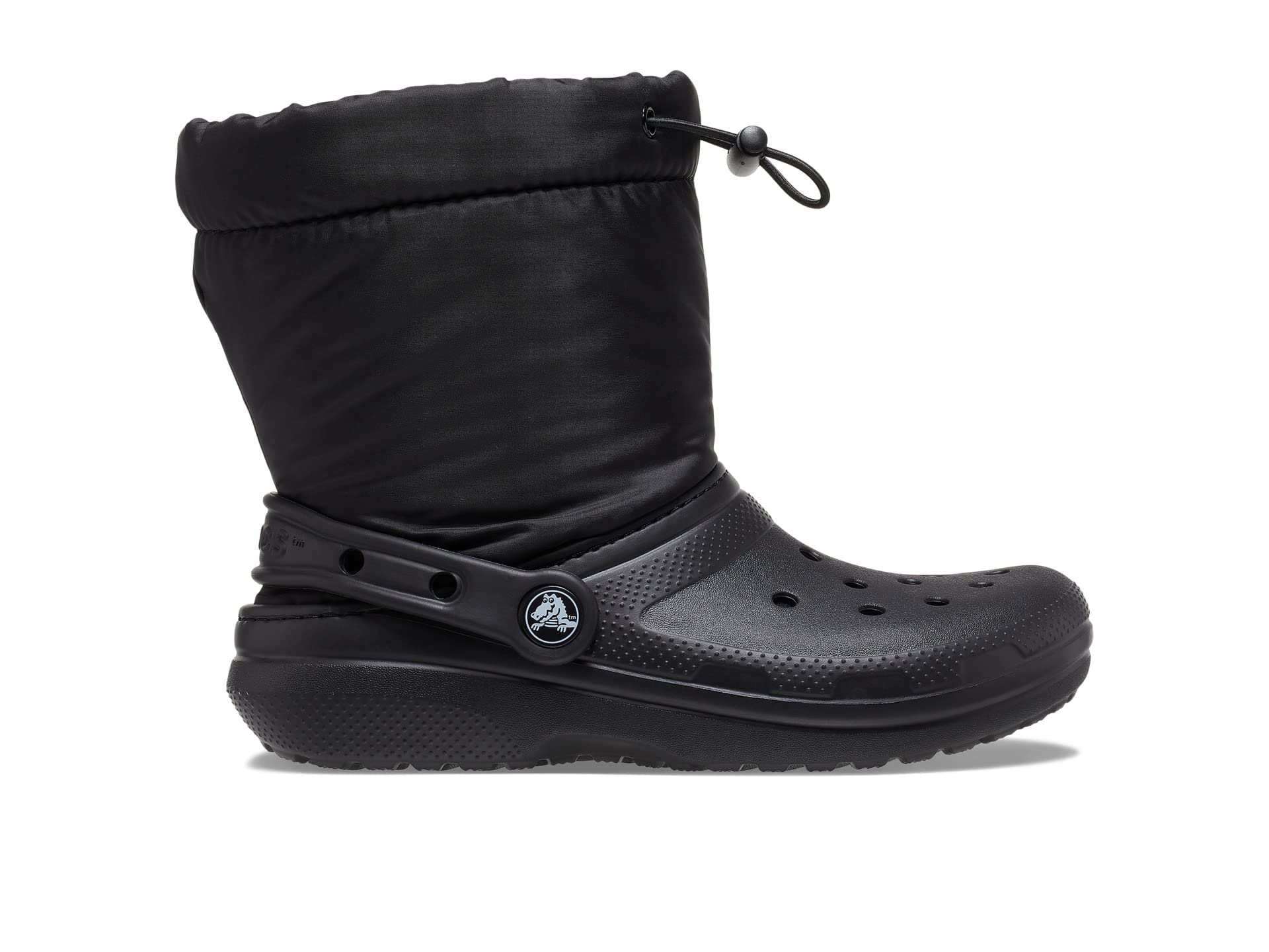 Crocs Classic Lined Neo Puff Fuzzy Winter Boots Snow, Black, 12 US Unisex Little Kid