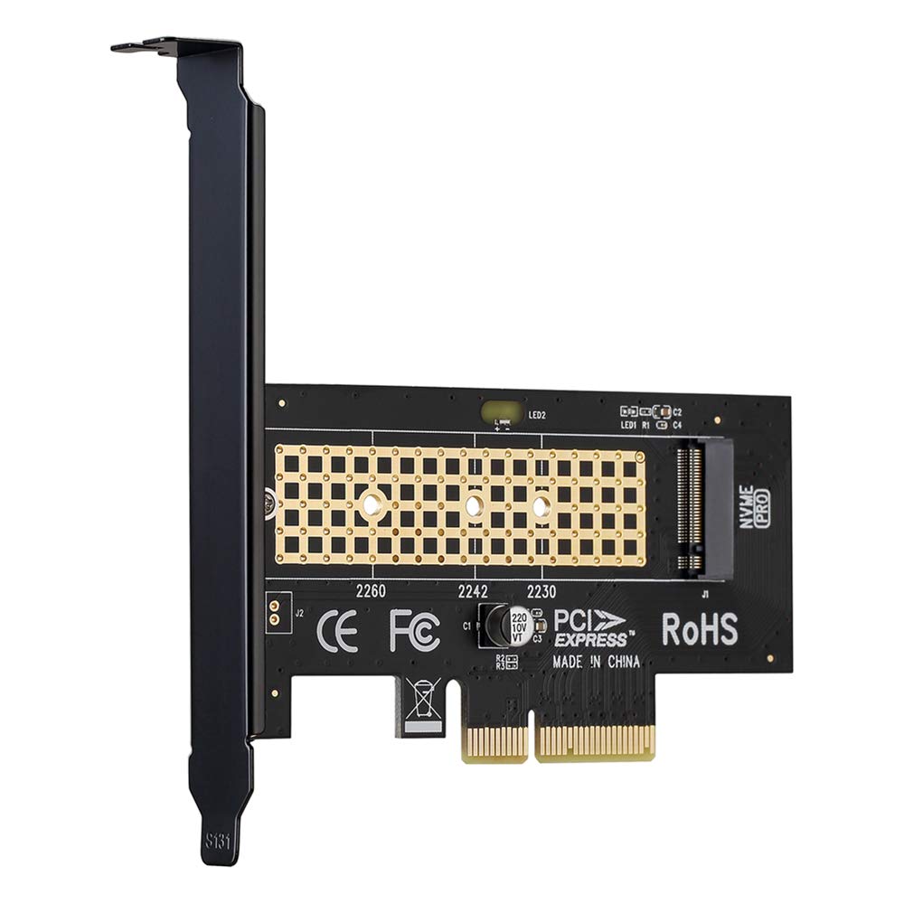 M.2 NVME to PCIe 3.0 x4 Adapter with Aluminum Heatsink Solution