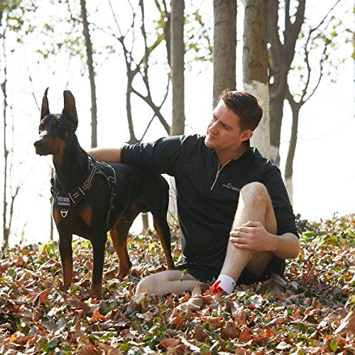 BUMBIN Tactical Dog Harness for Medium Dogs No Pull, Famous TIK Tok No Pull Dog Harness, Fit Smart Reflective Pet Walking Harness for Training, Adjustable Dog Vest Harness with Handle Pink Camo M