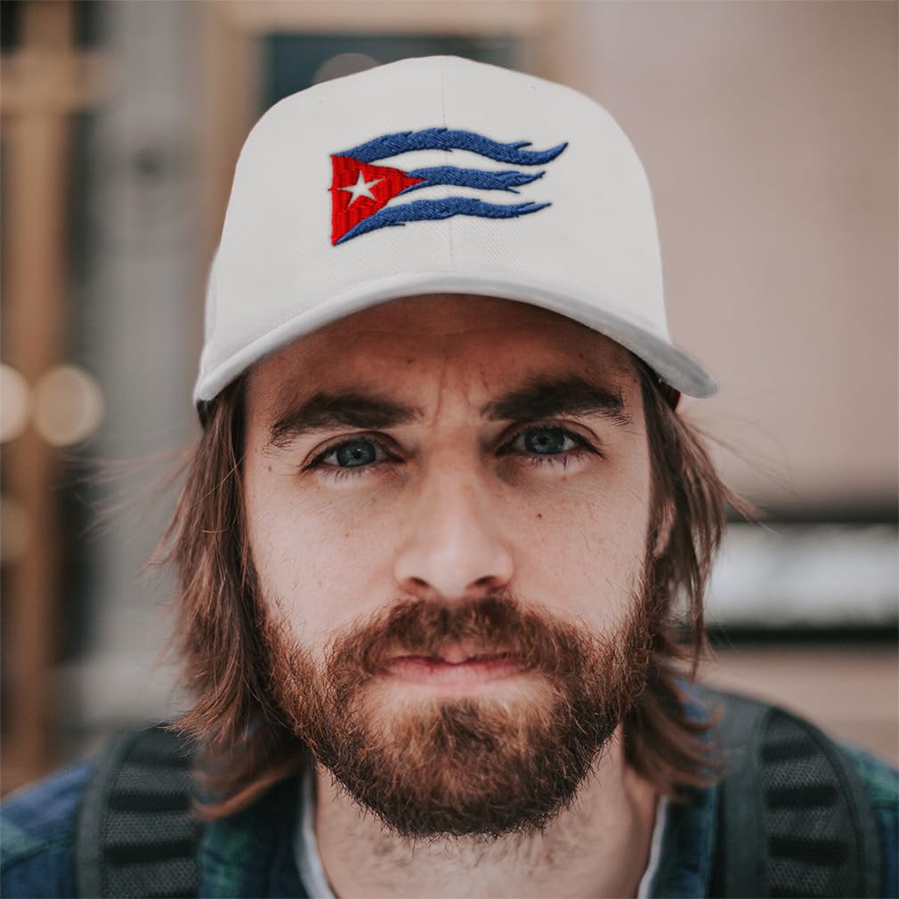 Speedy Pros Baseball Cap Cuba Cuban Flag Flame Embroidery Flags Acrylic Automitive Dad Hats for Men & Women Black Design Only