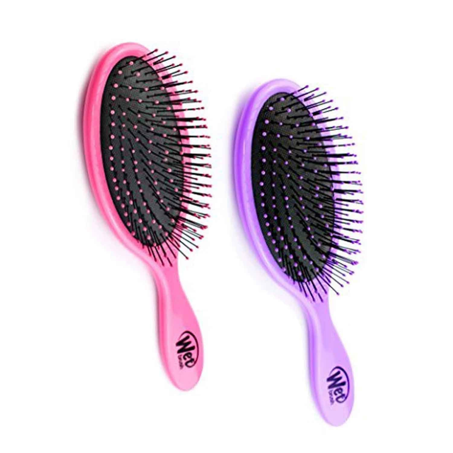 Wet Brush Original Detangler Hair Brush - Pink And Purple - Exclusive Ultra-soft IntelliFlex Bristles - Glide Through Tangles With Ease For All Hair Types - For Women, Men, Wet And Dry Hair 2 Count