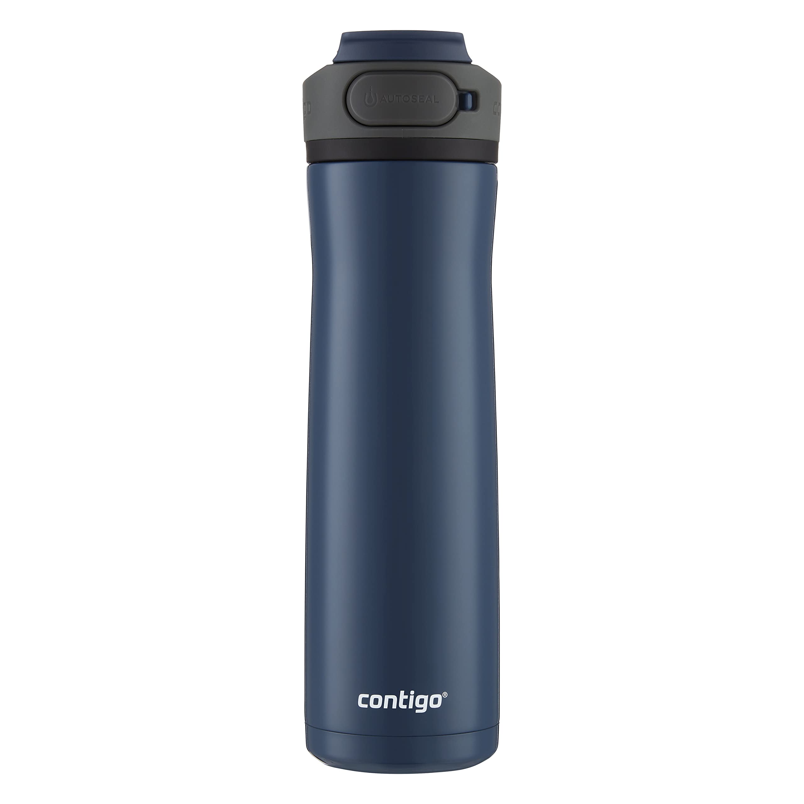 Contigo Cortland Chill 2.0 Blueberry Stainless Steel Water Bottle, Vacuum-Insulated, Spill-Proof Lid, 24oz, Ideal for Hot or Cold Drinks, Interchangeable Lid, Perfect for Kids & Adults