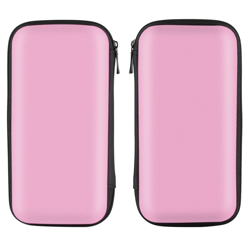 iMangoo Shockproof Carrying Charger Case Hard Protective EVA Impact Resistant Power Bank Pouch Small Electronics Organizer Cable Accessory Travel Essentials for Women, Size 6.5''x3.2''x1'',Pink