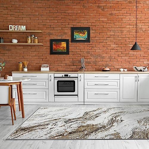 LUXE WEAVERS Modern Abstract Indoor Anthracite 5x7 Area Rug