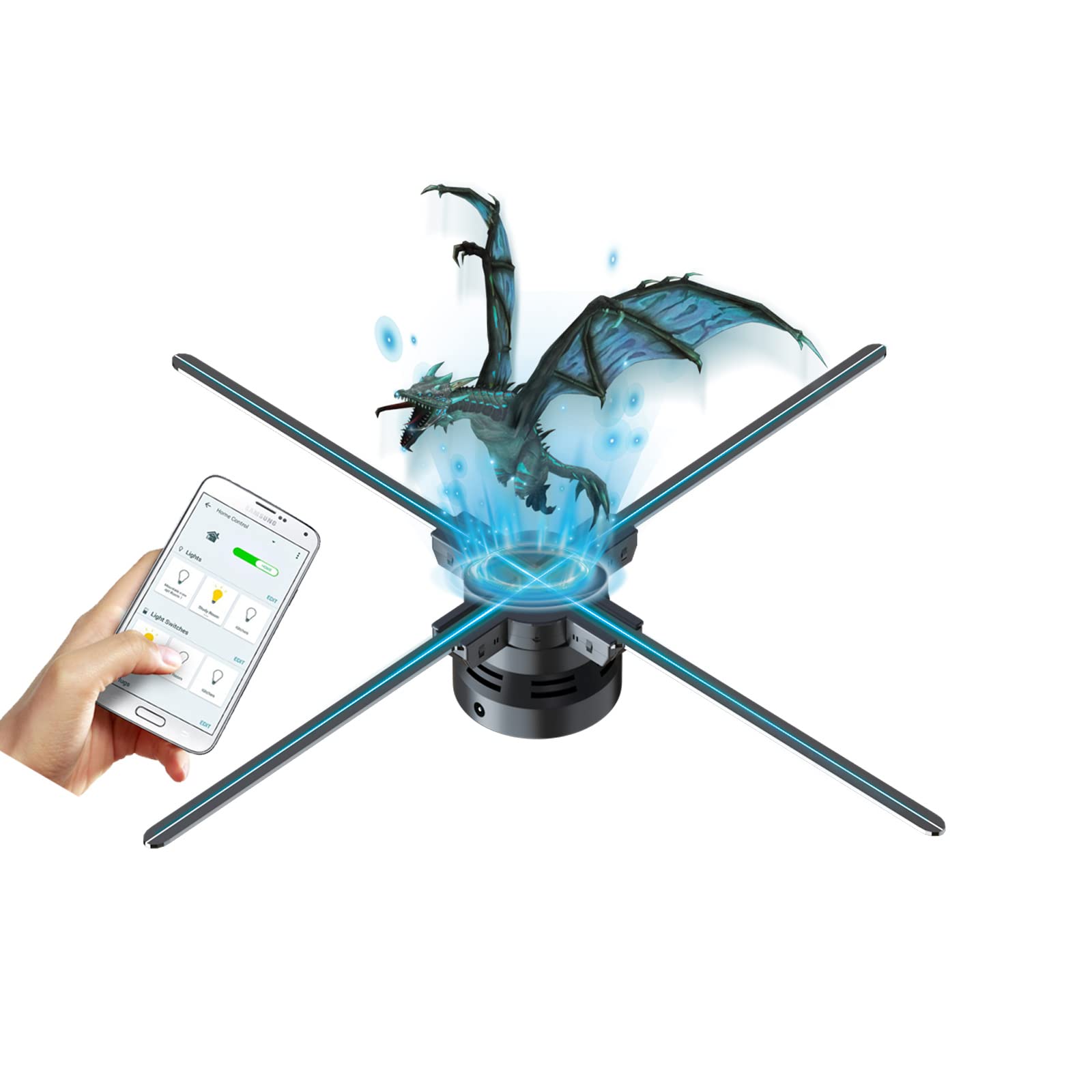 3D Hologram Fan,39.4"Missyou 3D Holographic Projector Holographic Christmas Tree Advertising Display with Remote,Bluetooth,Splicing,1500+ Video Library for Business Store Signs,Bar,Casino,Party