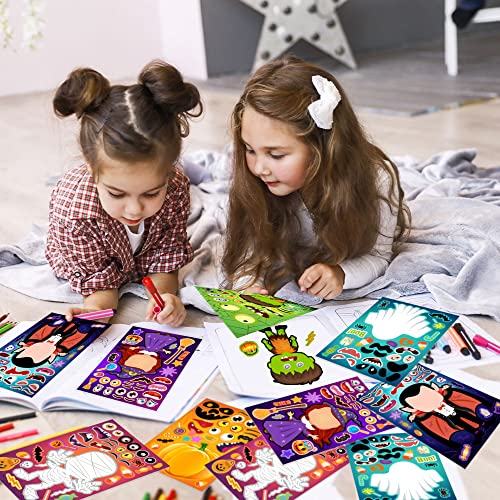 36 Sheets Halloween Stickers for Kids Make Your Own Halloween Stickers, Halloween favors for Kids, Halloween Crafts for Kids Halloween Party Favors, Halloween Party Games Stickers Trick or Treat Party