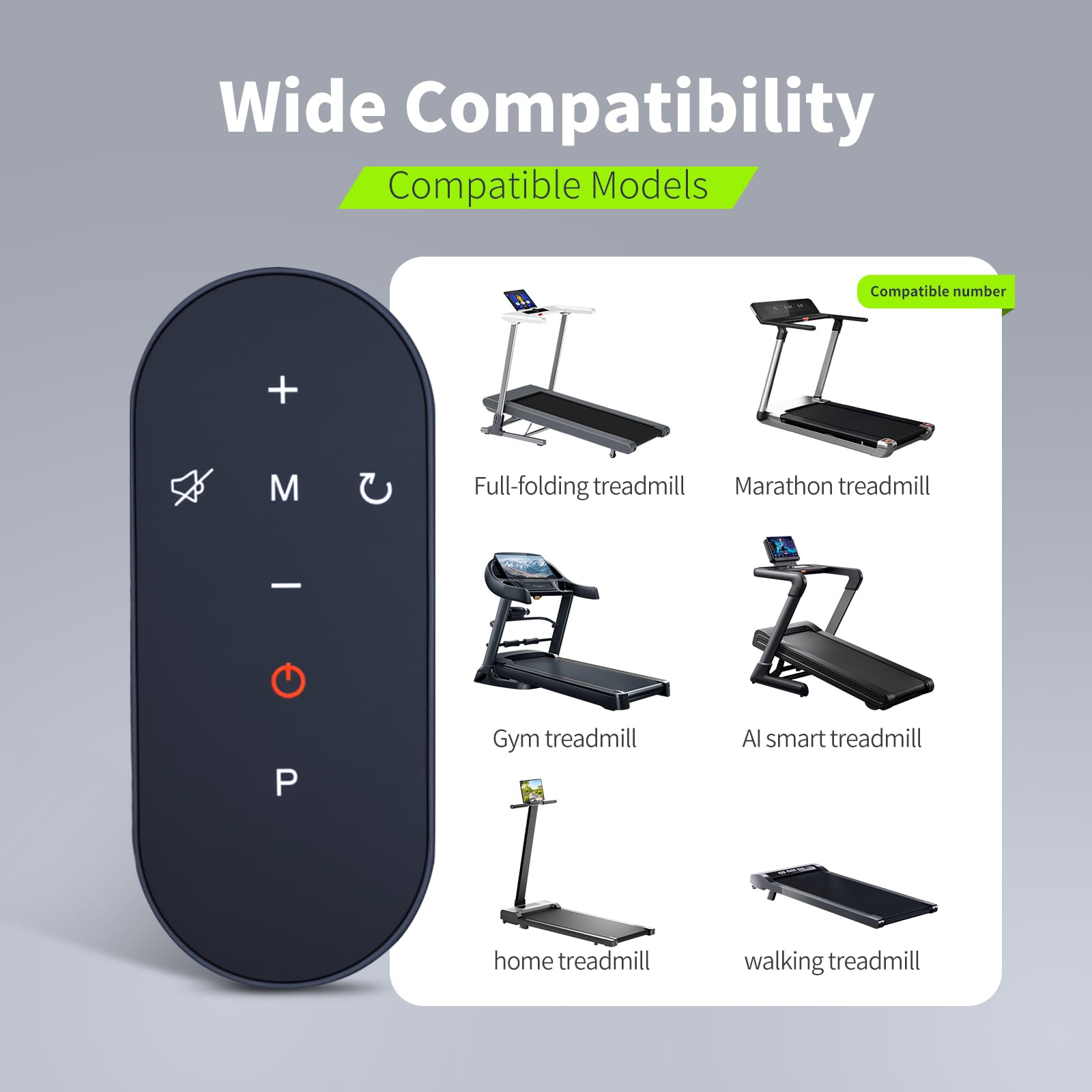 Snrigw Replacement Remote for ActiveLife/LIVIVOX/REDLIRO/EGORUN/RitKeep Max 2.5 HP Portable Under Desk Treadmill Compatible with Model Q22,LX-22-2B, Q22-3,JK08F &KRD-Q22
