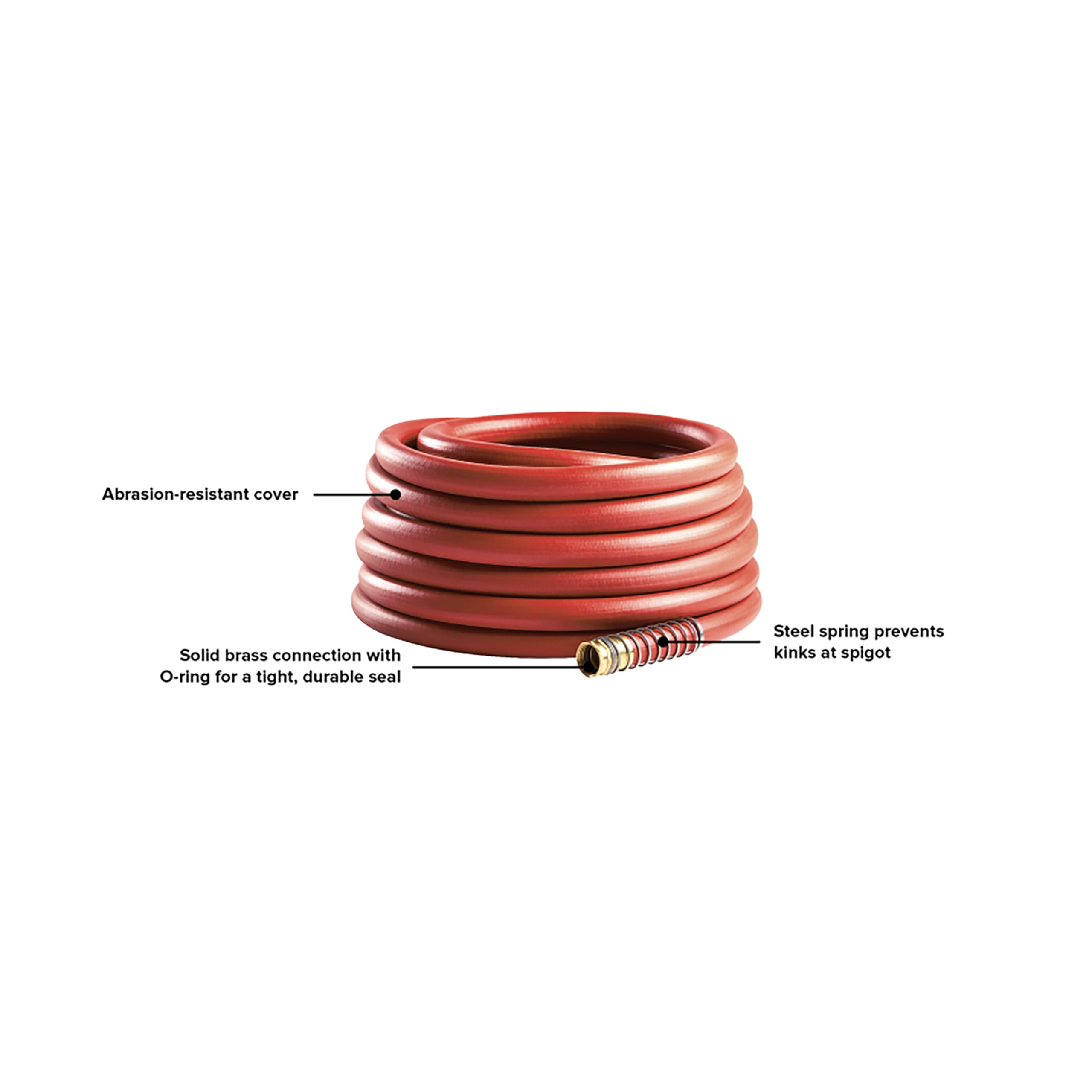 Gilmour Pro Commercial 3/4" x 100' Heavy Duty Water Hose, Durable and Kink Resistant 100 ft Garden Hose