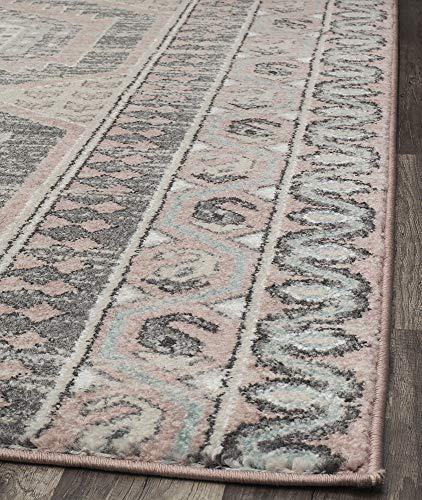 Rugs America Harper HRYA2 Vintage Transitional Area Rug (5'0"X7'0", Heath)