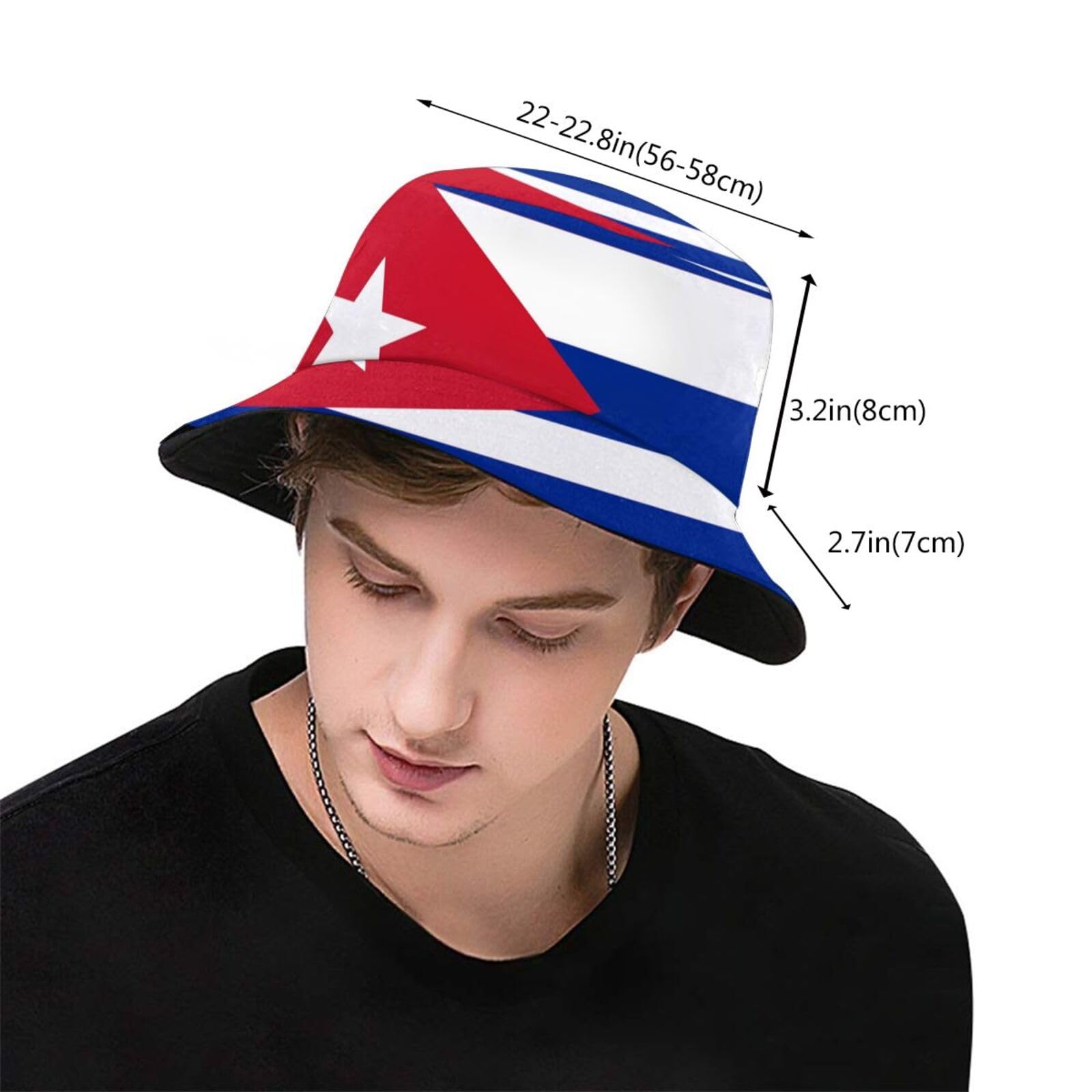 Cute Cuba Flag Hats Unisex Fashion Funny Flag Bucket Hats Beach Sun Hat for Women Men