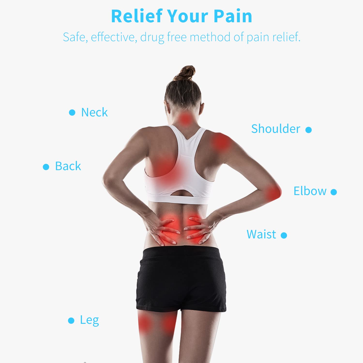 Maytoyo TENS EMS Unit 28 Mode 40 Intensity Muscle Stimulator for Pain Relief Therapy, Dual Channel Rechargeable TENS Machine